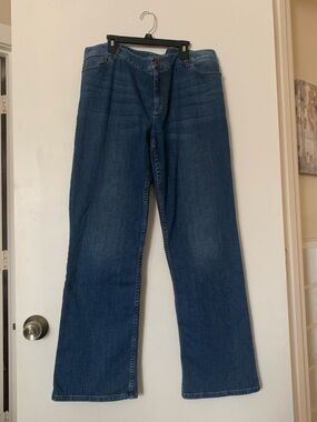 J. Jill Women's Boot Cut Jeans in Dark Blue Denim